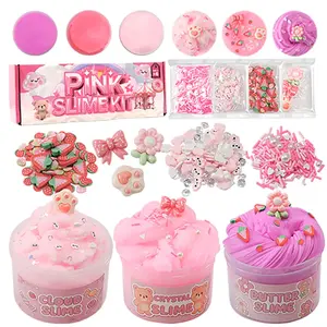 3‑Pack 200ml Premium Ink Slime Kit for Kids – Butter, Cloud & Crunchy Textured Slime, Non‑Sticky Soft Sensory Fidget Toy, Stress Relief DIY Slime Set for Boys & Girls Ages 8‑12