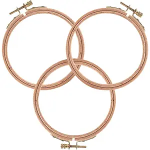 herbo 3 Inch Embroidery Hoop - et of 3 mall Embroidery Hoop Made of Beech ,  for Cro titch Hoop Deign & Wooden Ring Craft