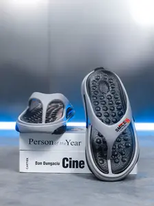 Men's Flip-Flops Soft Sole Comfortable Sandals, Indoor Bathroom Outdoor Beach Casual Footwear, Rubber Material, Less Than Ankle Height