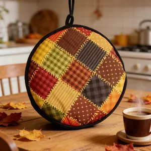 Mexican Thickened Corn Tortilla Insulation Bag, Pure Cotton Round Heat Resistant, Ideal for Mexican Cuisine, Durable & Reusable