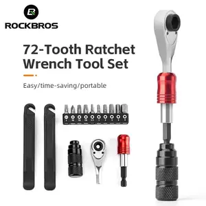ROCKBROS 1/4-Inch Ratchet Socket Wrench Set 2.5-8mm Allen Hex Torx Sockets for Road Mountain Bike Maintenance