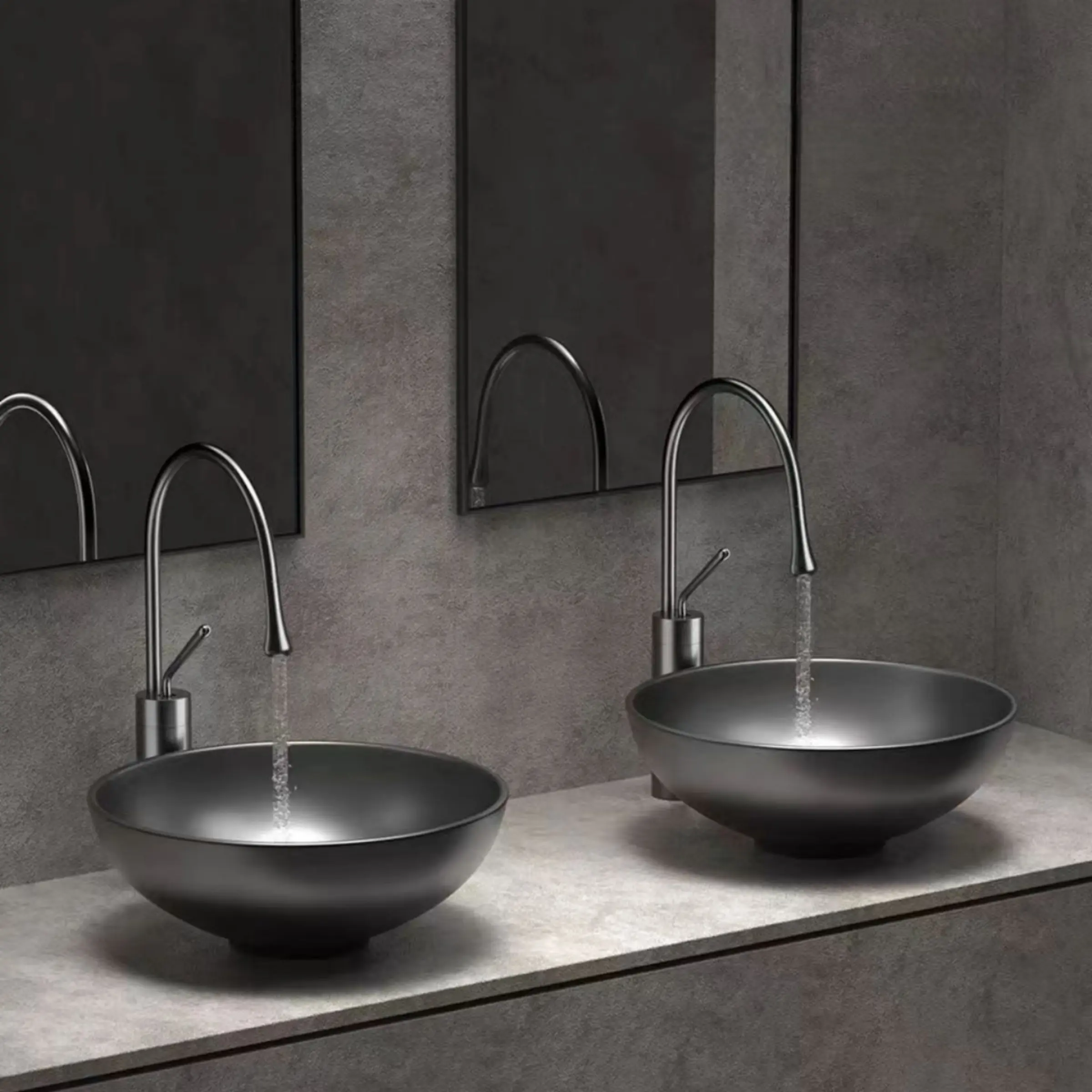Round Ceramic Hand Basin, 320x320mm Countertop Art Sink, High-End Hotel Bathroom Sink, Small Home Vanity Sink, Elegant Design