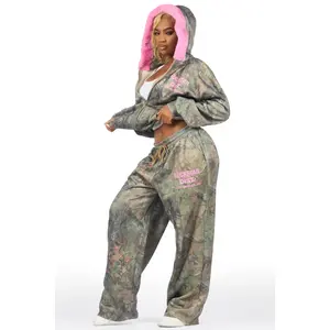 Shakeria Tree Camo Baggy Fit Track Set