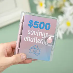 Mini Binder Savings Challeng $500 Saving Money Budgets Cash Envelope Wallet Budget Binder Notebook Planners