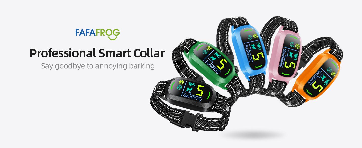 Dog Bark Collar, Rechargeable Smart Collar, Anti Barking Training Collar with 5 Adjustable Sensitivity Beep Vibration, Bark Collar for Large Medium Small Dogs (Black)