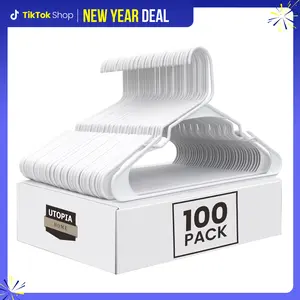 Utopia Home Space-Saving Plastic Hangers with Shoulder Hooks – Durable & Versatile for Clothes Storage Hanging Organiser Utopia Home Space-Saving Plastic Hangers with Shoulder Hooks – Durable & Versatile for Clothes Storage Hanging Organiser