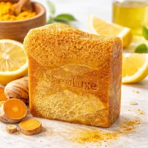 Lemon & Honey Turmeric, Kojic Acid Brightening Soap, Dark Spot Remover