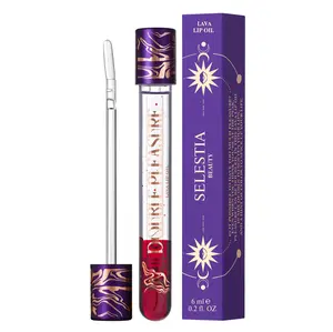 SELESTIA BEAUTY Double Pleasure Lip Oil - Moisturizing Lip Gloss for Women - Softening and Plumping Lip Gloss Oil with Silicone Applicator