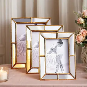 Modern Frame Photo Display Picture Frame, Square Frame Resin Material Home Desktop Decoration, Versatile Horizontal Vertical Use, Home Decor Accessory, Modern Glam Frame