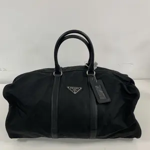 Pre-owned PRADA Black Nylon Duffle Bag – Authentic Designer Travel Bag/WJ12117812