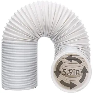 Portable Air Conditioner Exhaust Hose. AC Vent Hose with 5.9"/15CM Diameter, Anti-Clockwise Thread & Length up to 59"