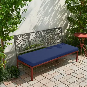 High-Density Durable Linen Fabric Chair Cushion, Durable Cushions with Removable Classic Geometric Print Cover and Metal Zipper, Comfortable for Indoor-Outdoor Furniture Use