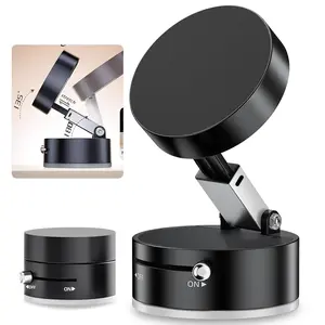 Magnetic Phone Holder, Cell Phone Holder, Foldable Adjustable Phone Mount with Strong Suction Cup, Compatible with Most Smartphones, Includes Magnetic Ring and Installation Tools, Ideal for Desk, Bathroom and Kitchen Use