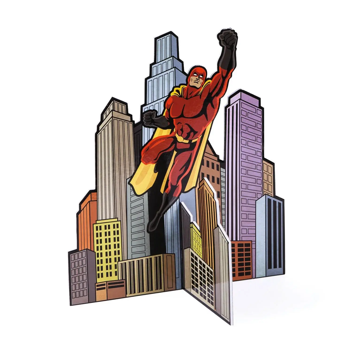 3D Comic Superhero Foam Centerpiece, Multicolor Comic Art Decor for Superhero Birthday Party, Festive Party Home Supply Gift, Action-Packed