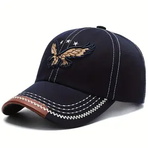 Unisex Sunshade Breathable Baseball Cap With Eagle Embroidery For Outdoor Sport, Ideal choice for Gifts