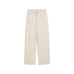 PUMA Womens Wardrobe Essentials Straight Pintuck Drawstring Pants Casual - White