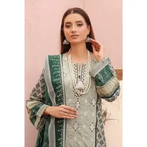 Mint Sage 3-Piece Embroidered Lawn Set