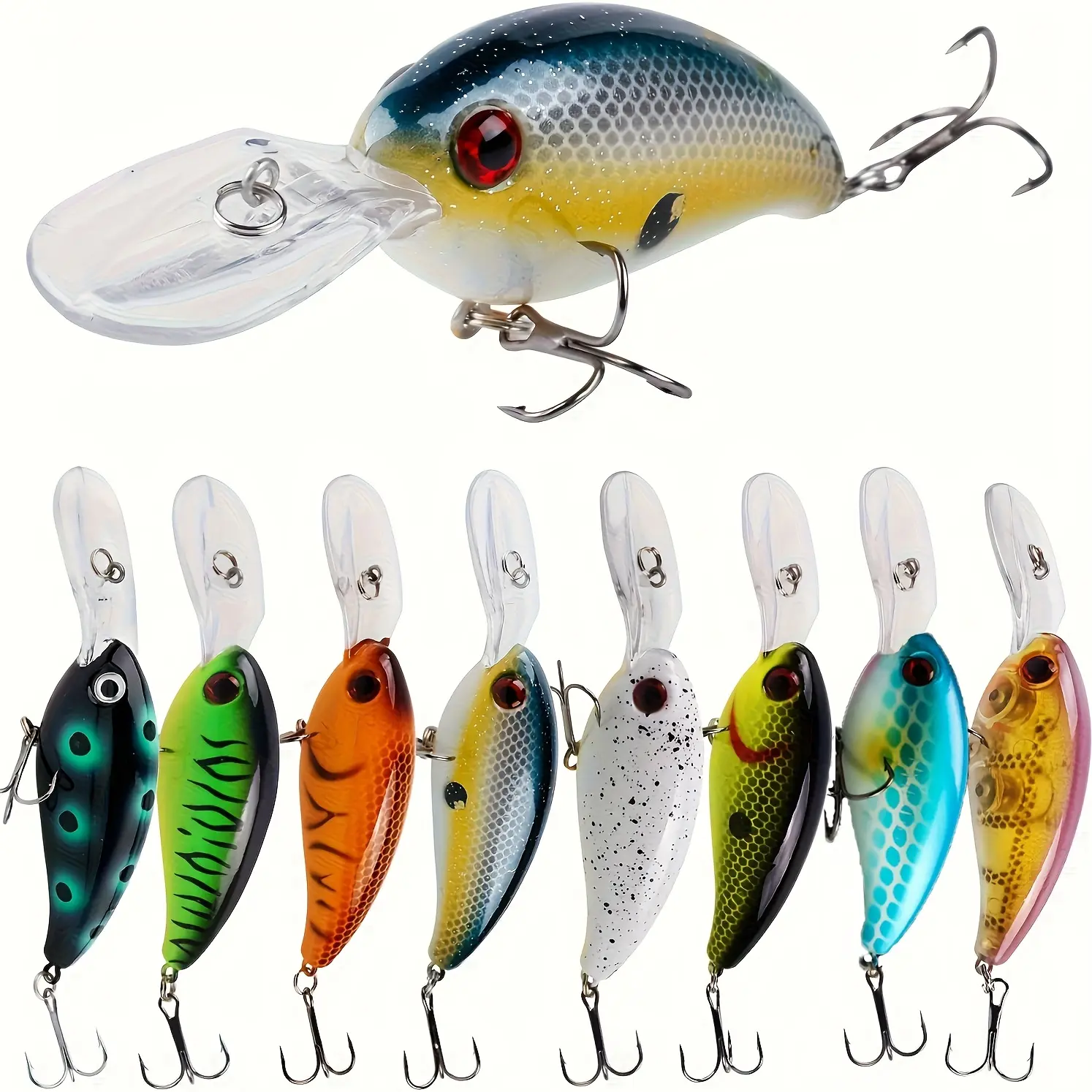 [TRONMER FISHING]Fishing Lures Shallow Deep Diving Swimbait Crankbait Fishing Wobble Multi Jointed Hard Baits For Bass Trout Freshwater And Saltwater