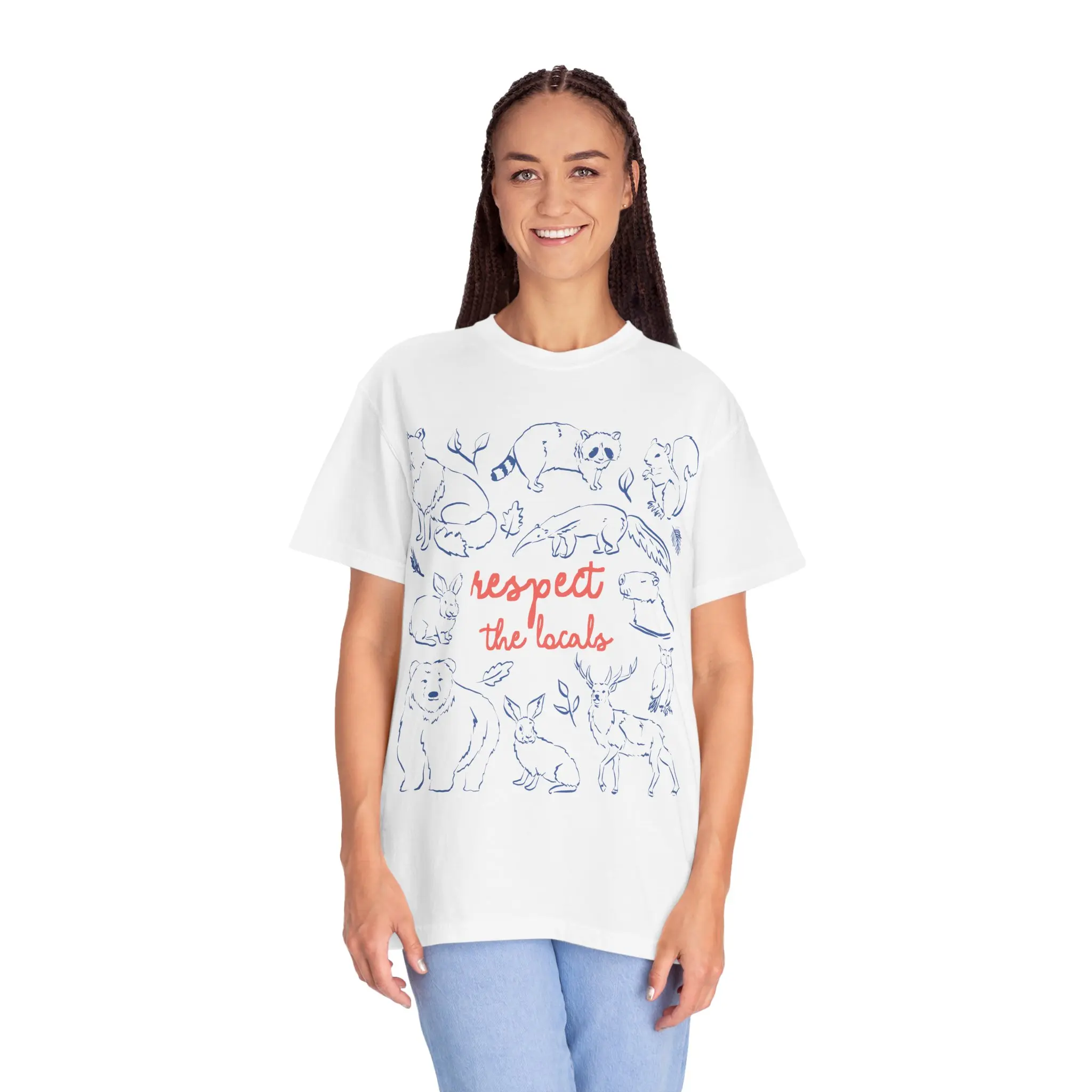 Respect the Locals Shirt, Nature Lover Gift, Wildlife Graphic Tee, Comfort Colors Outdoor Mom Shirt