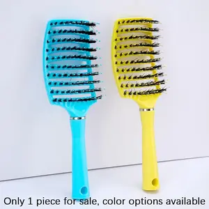 Horsehair Lattice Comb, Quick-Dry Anti-Static Scalp Massage Exfoliating Brush, Ideal for Women's Home Salon Daily Hairstyles