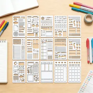 15pcs 4x7 Inch Drawing & Diary Templates, Perfect for Bullet Journal, Notebook & Scrapbooking Projects, Ideal for Creative DIY Crafts, Crafts Kit