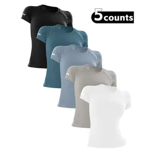 Sporty Women's Letter Print Raglan Short Sleeve Sports Tee, Athletics Sports Tee, Breathable Athletics Round Neck T-shirt for Yoga Gym Workout Running, Ladies Sportswear for All Seasons, Gym Clothes