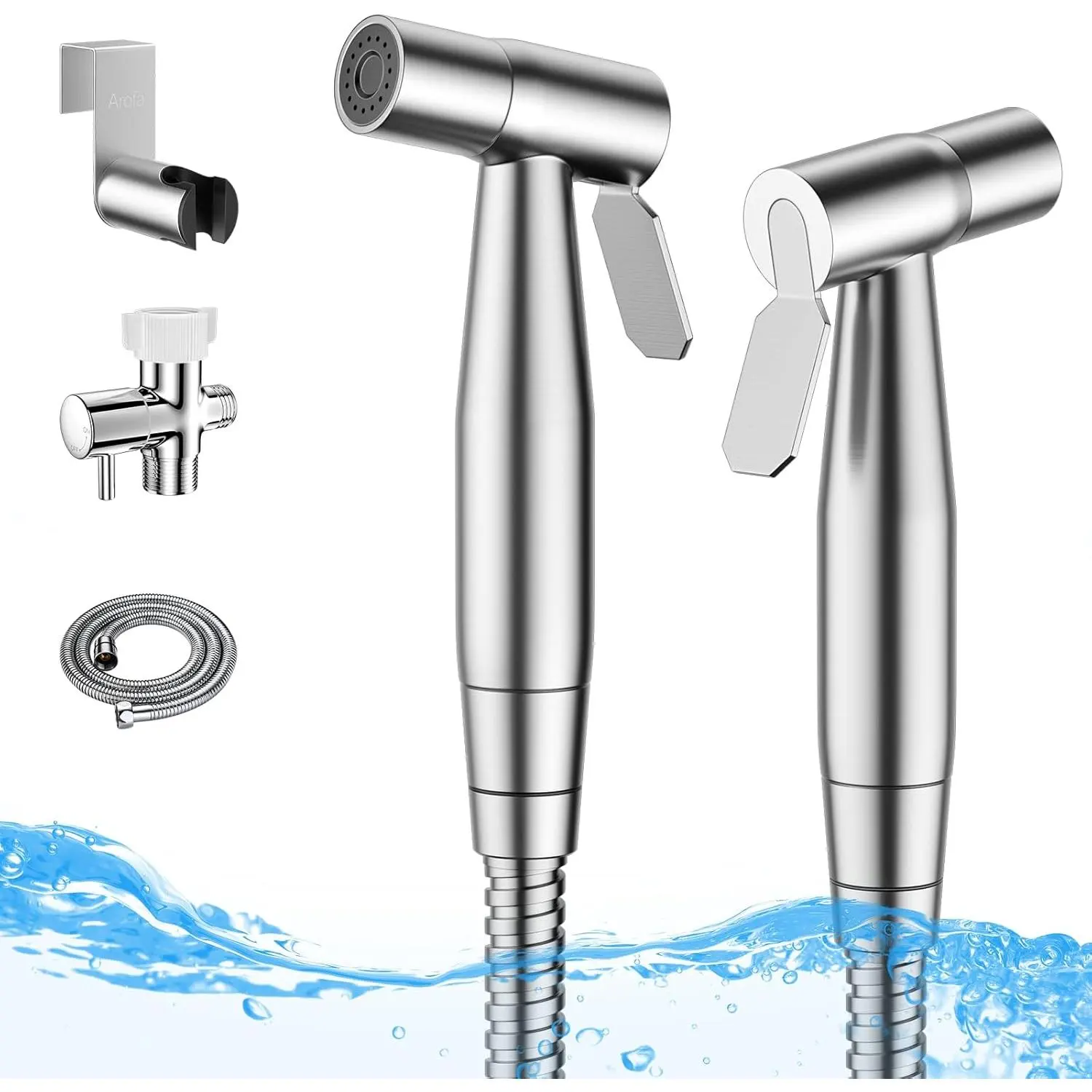 Bidet Sprayer for Toilet,Handheld Bidet Spraye,Cloth Diaper Sprayer Water Kit,Bathroom Hand Held Bidet Shower for Self Cleaning,Stainless Steel and Easy to Install