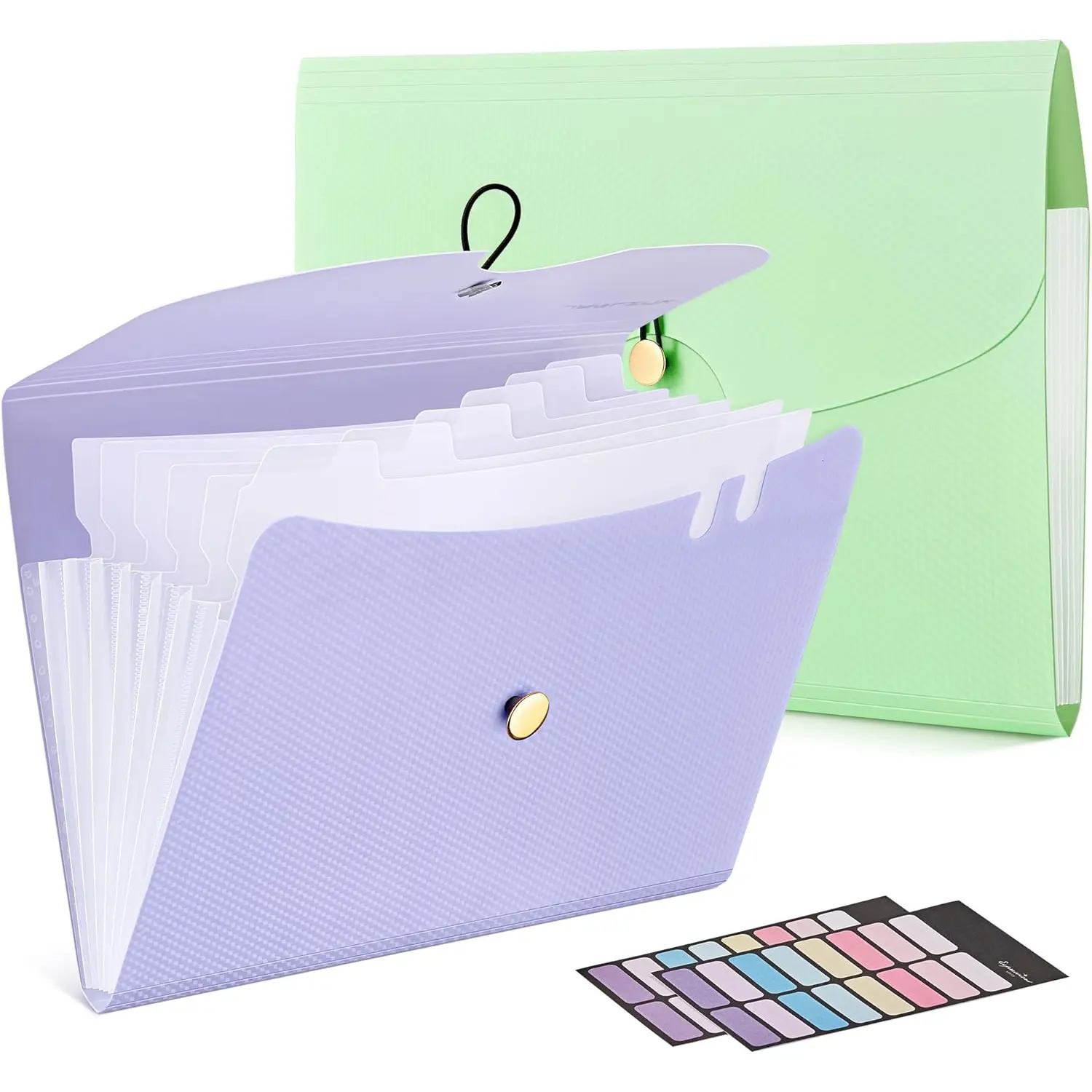 7 Pockets Expanding File Folder, A4 Accordion File Folders with 12 ...