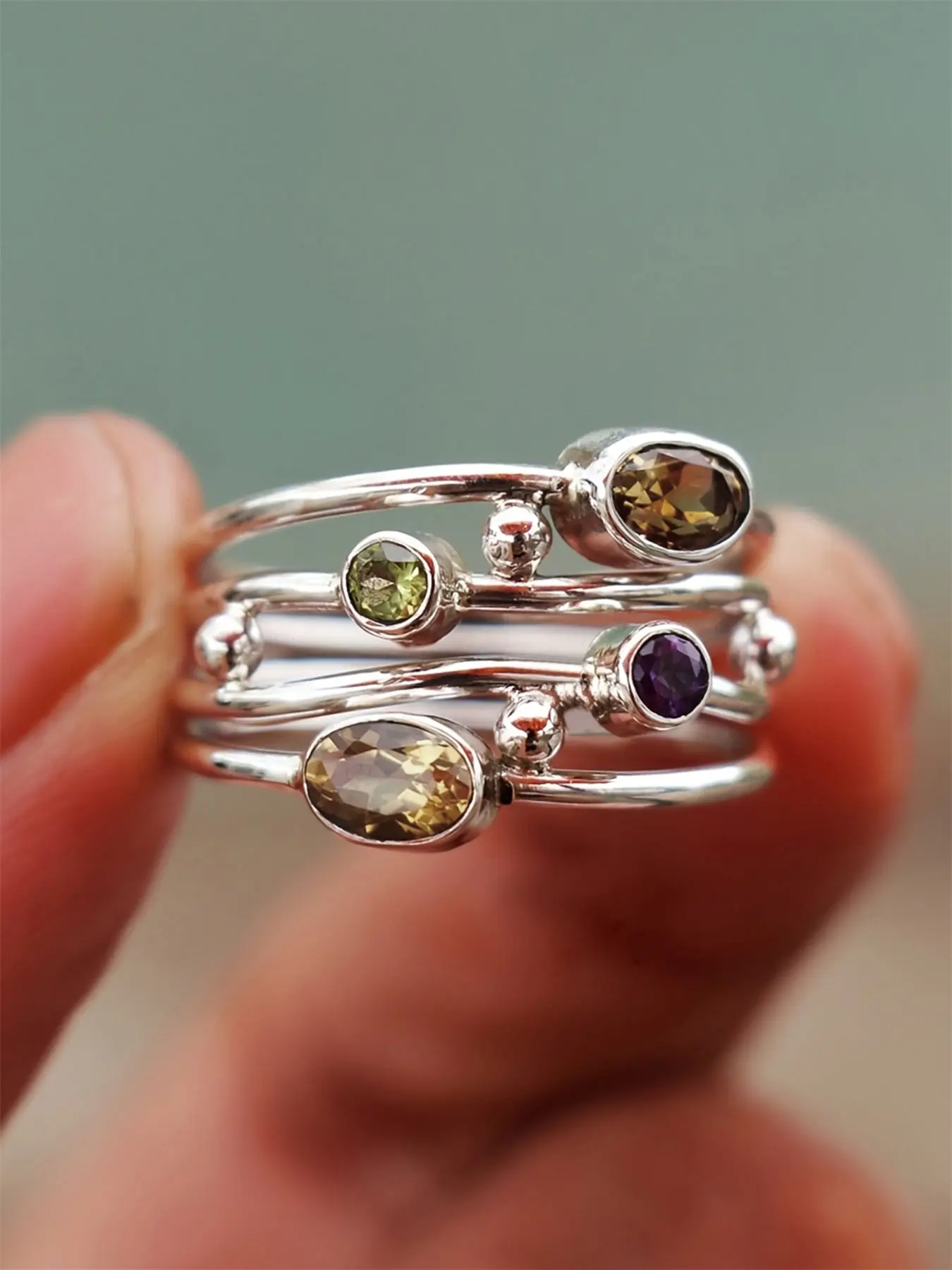 1 PC Glamorous Fashion Stackable Rings Cubic Zirconia Stackable Finger Rings Artificial Zircon Ring For Women For Valentine's Day Gift Wedding Anniversary Party Jewelry