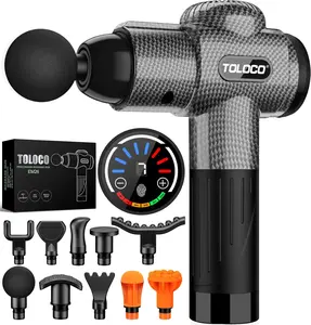 Mother’s Day Gift! TOLOCO Deep Tissue Massage Gun, Silent Brushless Motor with 10 Massage Heads, Adjustable Cordless Massager, Ideal for Athletes & Muscle Pain Relief, Premium Holiday Gift