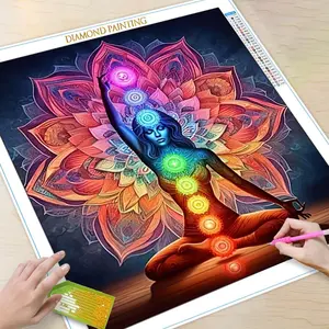 Flower Pattern DIY Diamond Arts Colorful Painting Kit without Frame, DIY 5D Diamond Arts Colorful Painting Kit, Wall Art Crafts Decor for Home, Diamond Painting Kits, Handicraft