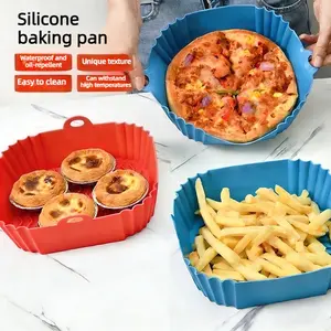 Air Fryer Silicone Oil Mat Wholesale Baking Oven Tray Round Square Multi-Shaped Kitchen Supplies Easy Clean & High Temperature Resistant