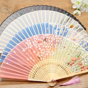 Elegant Bamboo Folding Hand Fan, Perfect for Hanfu Dance and Party Performances, Stylish Summer Accessory for Coolness