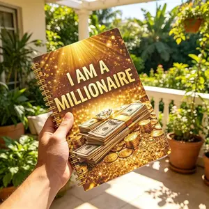 I Am a Millionaire Spiral Manifestation Planner, Wealth Affirmation Journal, Money Mindset Guide, Financial Success Tool
