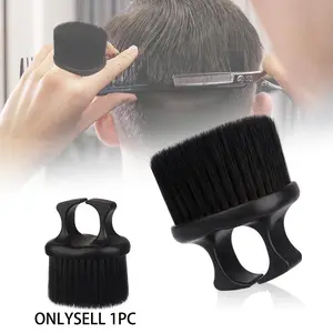 Hair Trimming Brush, Vintage Finger Brush, Bristle Ring Brush for Precision Cleaning, Non-slip Design, Professional Hairdressing Tool, Hair Styling Brush, With Brush