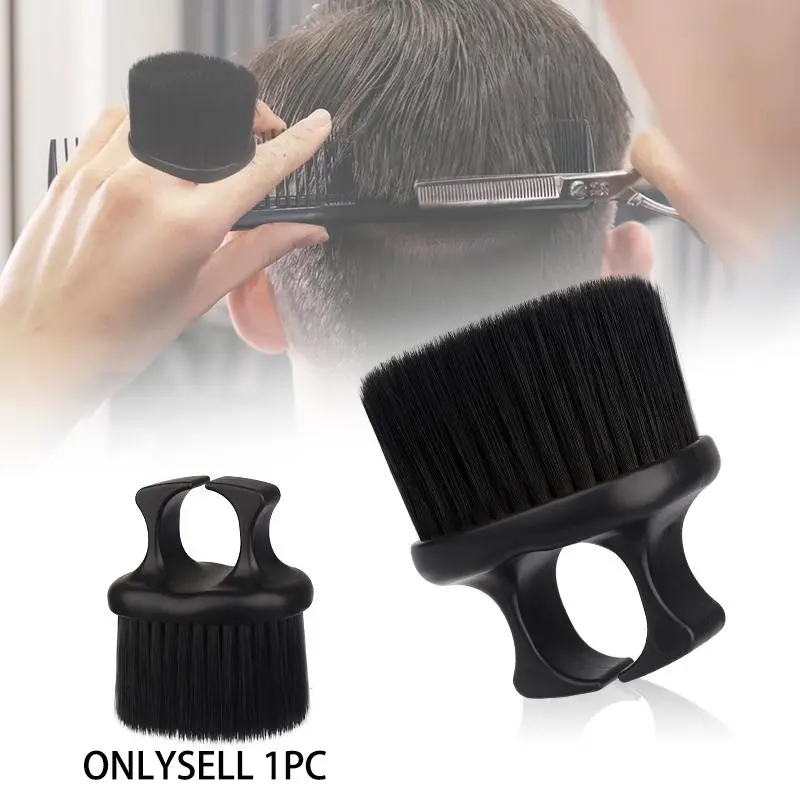 Hair Trimming Brush, Vintage Finger Brush, Bristle Ring Brush for Precision Cleaning, Non-slip Design, Professional Hairdressing Tool, Hair Tools, Hair Styling Brush, Hair Grooming Brush, With Brush