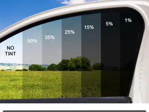 1%/5%/15%/25%/35%/50% VLT Uncut Window Roll Tint Film 20" x 10ft Car Commercial Home Office Glass, Car Sunroof Window Film