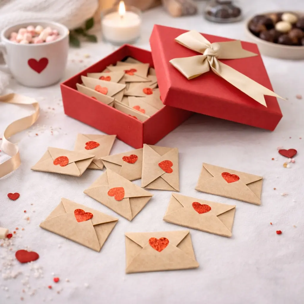 DIY Love Notes Box | Mini Blank Cards & Envelopes Set | Cute Valentine ...