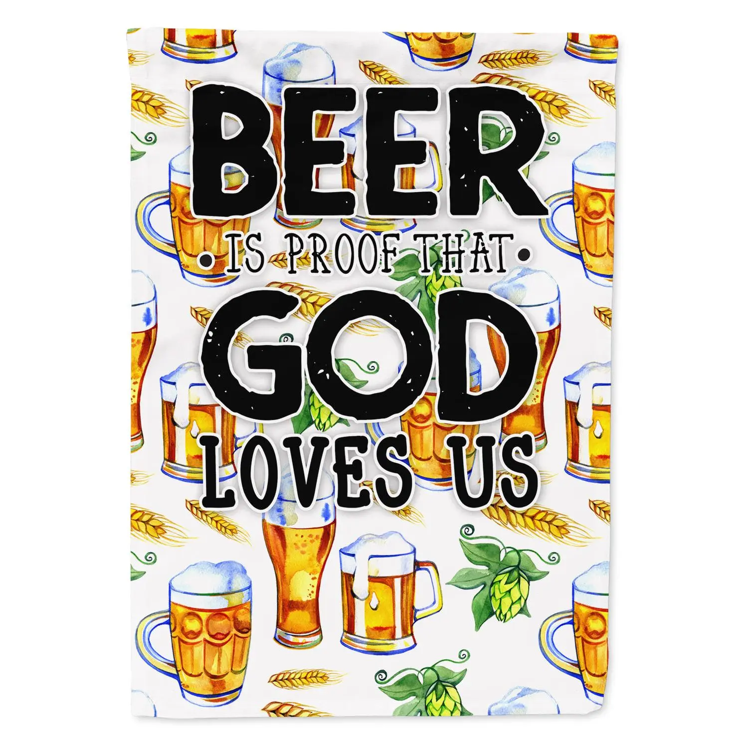 Beer is Proof God Loves You Garden Flag Mailbox Decorative Yard Banner Outside Patio Artwork for Flower Beds, Garden Size, Multicolor
