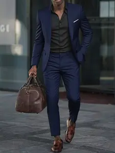 [Elitefit]Men's Formal Suit Two-Piece Set, Single Button Blazer and Pants, Suitable for Interviews, Business Professional Occasions, and Daily Casual Parties, Business Attire Clothes