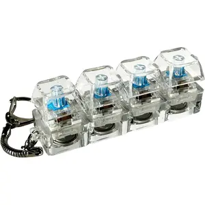 Keyboard Fidget Toy for Adults Fidget Keyboard Clicker Toys with LED Lights Keychain Stress Relief for Anxiety Decompression (1pc)