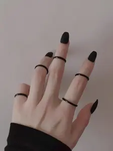 Street Trend Minimalist Rings for Women, 5pcs/set Dainty Stacking Rings Fashion Stackable Rings Trendy Matching Stackable Rings Ring Stack, Chic Retro Jewelry As Birthday Gift for Girlfriend