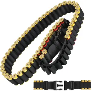 SAGAETR 4 Pack 7 Round Shotgun Shell Holder or 12/20 Gauge 60 Round Tactical Shotgun Shell Bandolier Adjustable, Optional 2 Pcs 7 Round Shotgun Shell Holder / 8 Round Butt Stock Shell Holder for Hunting