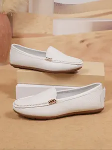 Women's Square Toe Loafers Slip-On Ballet Flats, Comfortable PU Leather Work Shoes, Fashion Office Footwear, Versatile Wear, All Seasons