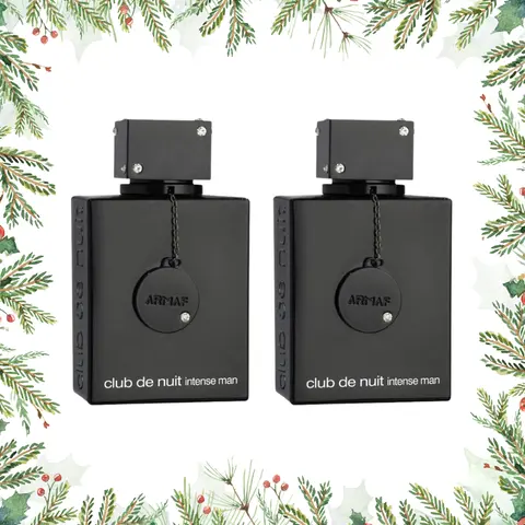 [HOLIDAY BUNDLE] Armaf Club de Nuit Intense Men's Eau De Toilette Spray, 3.6 oz (2 Pack) - Aromatic Citrus Woody, Masculine, Citrus, Amber Intense Men's Fragrance for Him