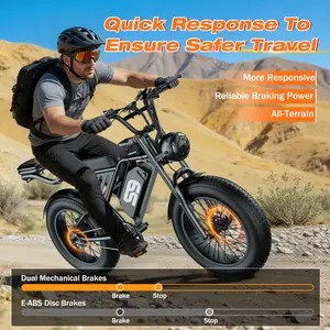 Pikabike Electric Bike for Adults, 1500W Peak Motor & 36MPH Electric Dirt Bike, 65 Miles Range, 48V 20AH Battery,20"×4.0" Fat Tires Electric Mountain Bike for Snow, Sand, Full Suspension, NFC & Password Unlock