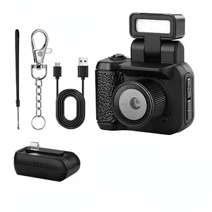 Mini Camera Keychain HD Y4000 1080P Retro Camera 1.44 Inch Screen Long Battery Life Includes 8GB TF Card