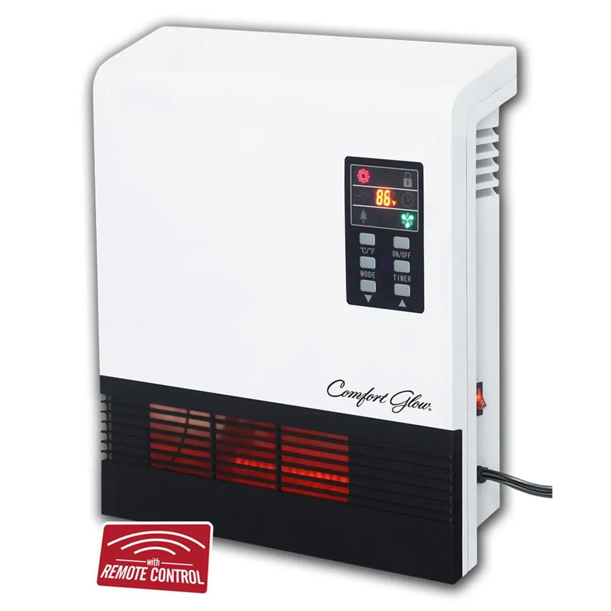 World Marketing CG 5200BTU Quartz Wall Heater, White