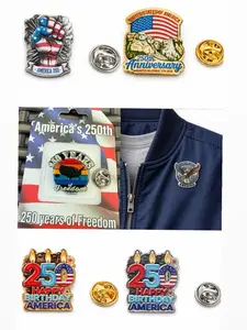 USA 250th Anniversary Commemorative Lapel Pins - 1776-2026 Liberty Heritage Collection (Gold & Silver Edition)