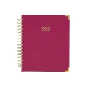 212 MAIN At-A-Glance Harmony Berry Cover Daily Planner Notebook - Purple, 1 Page Day Layout, Printed Pages, Office Personal Organiser for Organizing Tasks